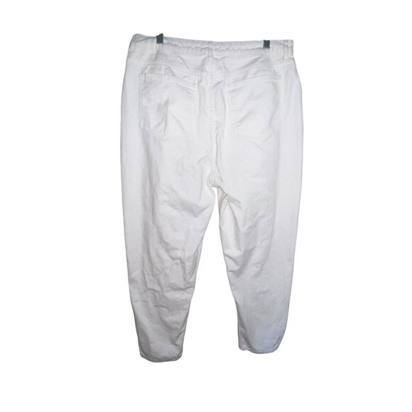 ASOS DESIGN WHITE DENIM JEANS PANT COTTON‎ WOMEN PLUS SIZE 18 TAPERED LEG SKINNY - Picture 3 of 12